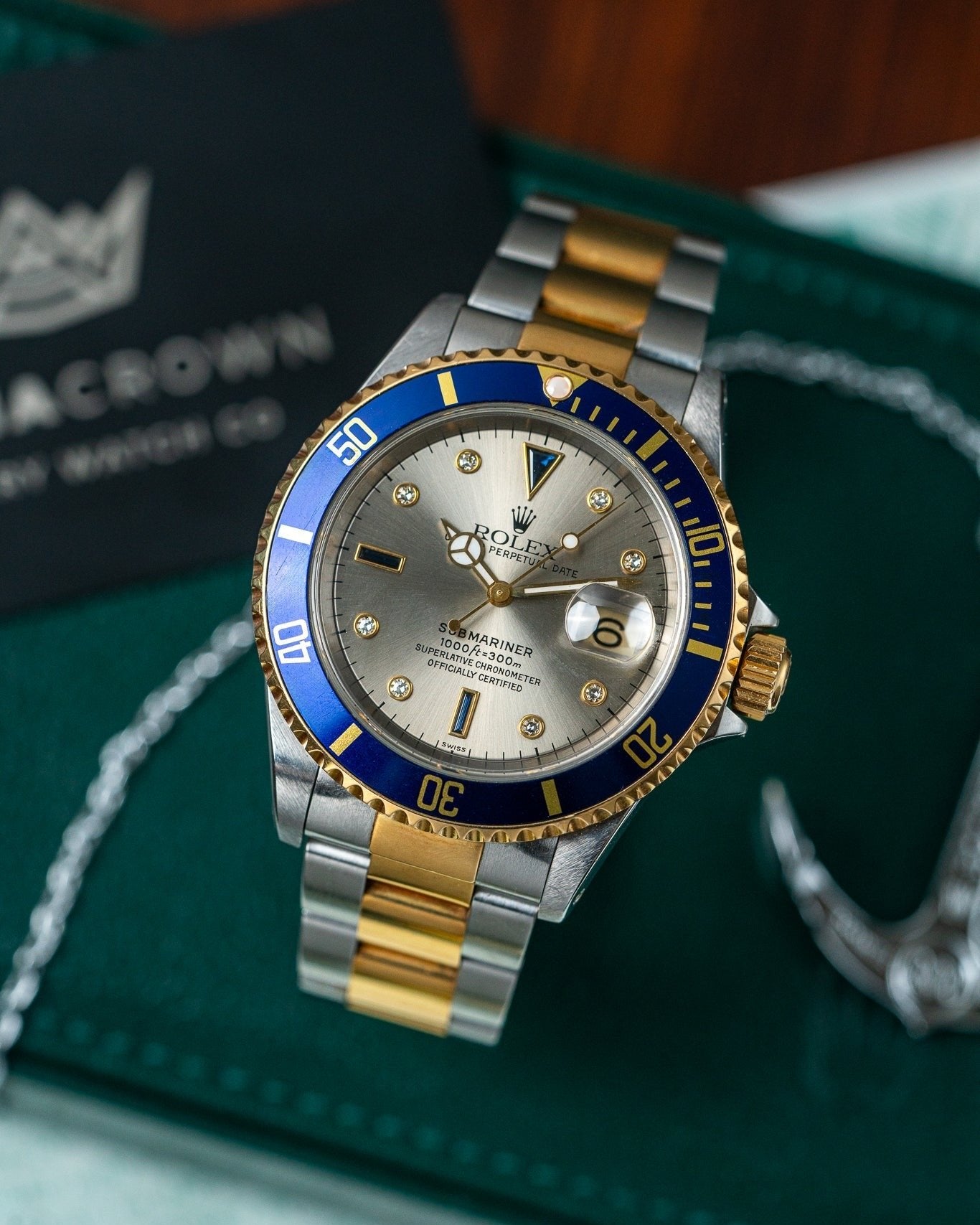 カフェテイン Rolex Submariner Serti 16613 | Rolex Watches – Alpha Crown