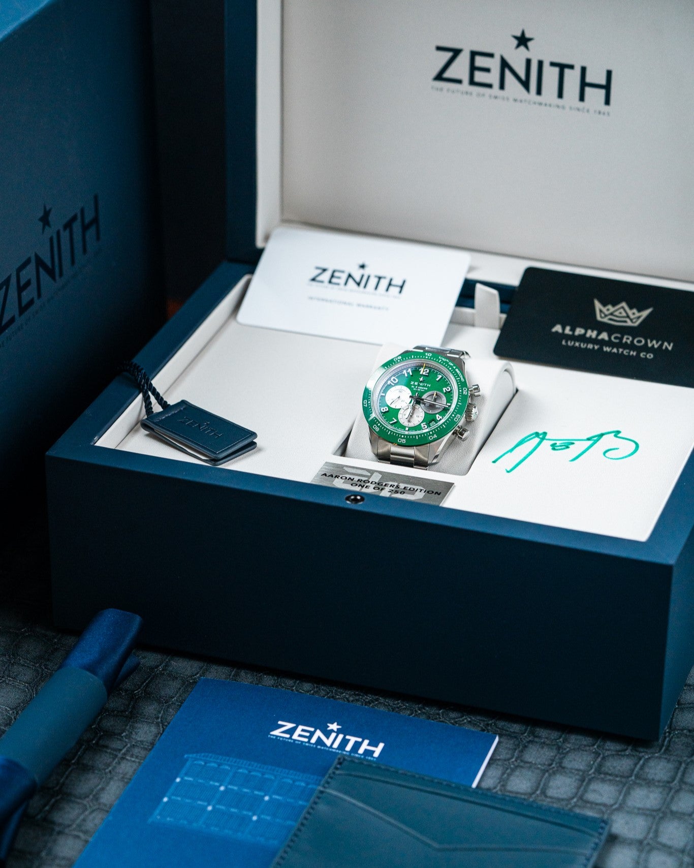 Zenith Chronomaster Sport "Aaron Rodgers" at Alpha Crown Luxury Watch Co.