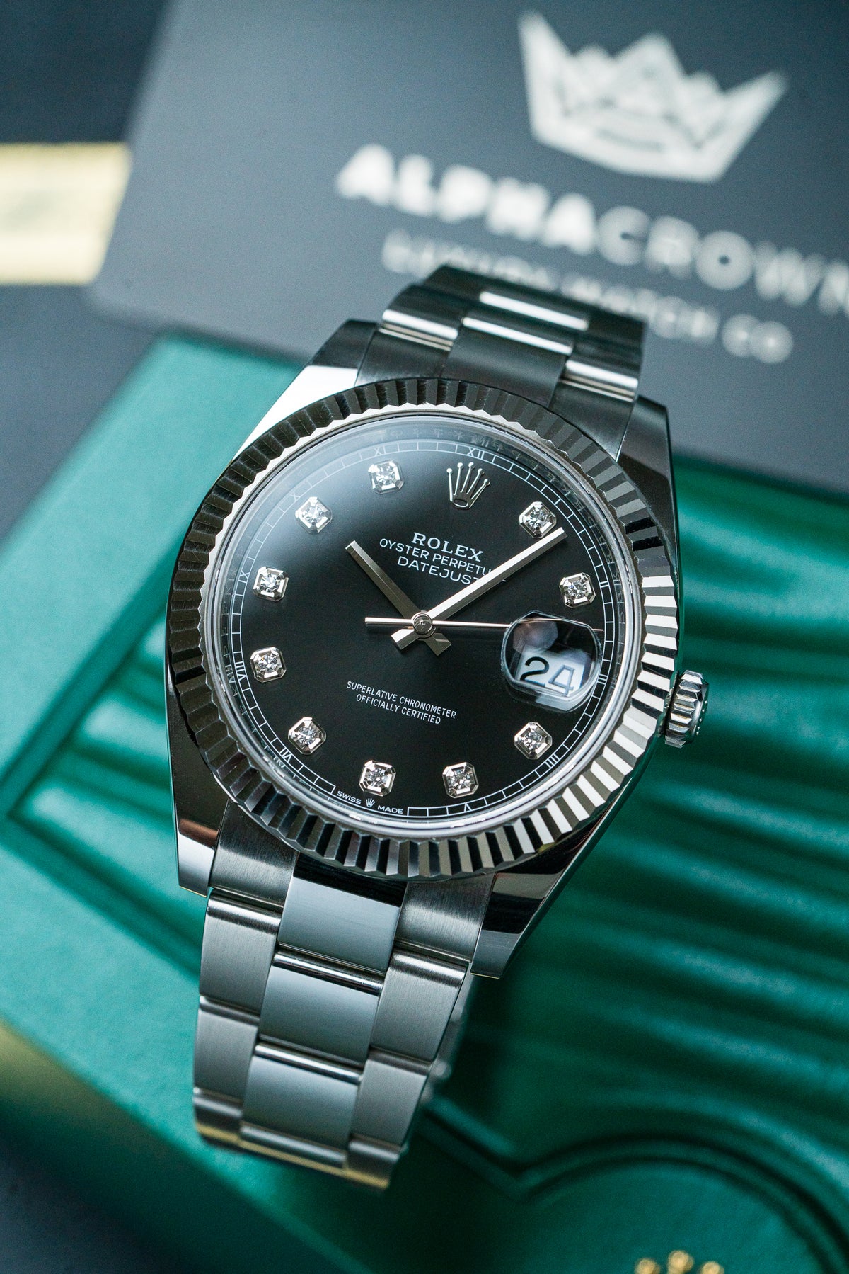 Rolex Datejust Black Diamond Dial 126334 Watch – Alpha Crown