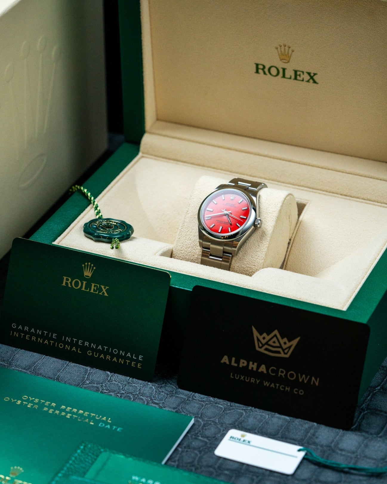 Rolex Oyster Perpetual 277200 Coral Dial Watch – Alpha Crown